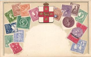 Stamps from New South Wales, coat of arms, litho, Ottmar Zieher