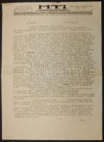 1937 május 29. MTI jelentés a Magyar Királyi Hadimúzeum megnyitásáról Horthy Miklós által