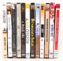 13 db DVD-film (A nő ötszür, Óceán hozott, Érzelmek sűrűjében, Az utolsó mohikán, Ennyi, Corelli kap...