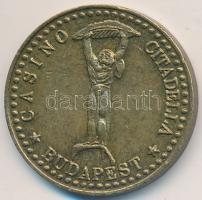 ~1980. "Casino Citadella Budapest" fém zseton (23mm) T:2