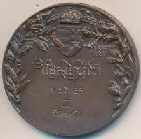 Sződy Szilárd (1878-1939) 1925. "Magyar Főiskolai Sportszövetség / Bajnoki Érem - Vegyes III 92...