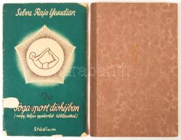 2 db könyv-Tóth Ervin: A japán fametszet. Bp., 1942, Officina. Félvászon kötés, jó állapotban; Selva Raja Yesudian: Jóga-sport dióhéjban. Bp., 1943, Stádium. Papírkötés, viseltes állapotban.