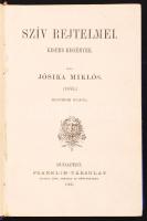 Jósika Miklós: Szív rejtelmei. Kisebb regények. Negyedik kiadás. Bp., 1905, Franklin. Egészvászon kötés, kopottas állapotban.