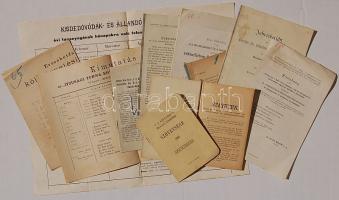 1890-1916 12 db érdekes nyomtatvány magyar és német nyelven