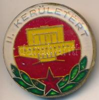 ~1980. "II. Kerületért" fém jelvény T:2