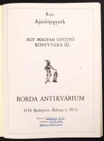 1985-2005 Borda Antikvárium 2 db könyvaljánló katalógusa (1985. 6. sz. és 2005 23. szám)