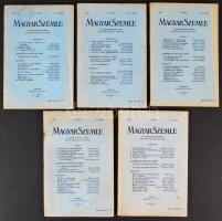 1928 Magyar Szemle 5 db száma (márc., máj., jún., aug., dec.), a szerkesztőbizottság elnöke gróf Bethlen István volt, a folyóirat 1946-tól felkerült a tiltott könyvek listájára