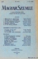 1928 Magyar Szemle 5 db száma (márc., máj., jún., aug., dec.), a szerkesztőbizottság elnöke gróf Bet...