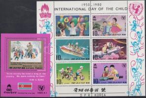 International Year of Children mini sheet + block, Nemzetközi gyermekév kisív + blokk