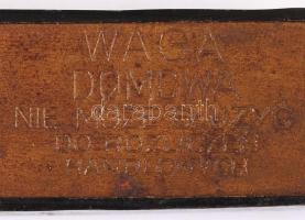 Régi kézi húzós mérleg, fém, 10 kg-ig