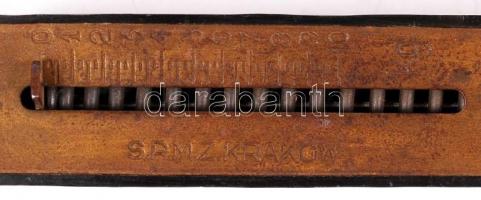 Régi kézi húzós mérleg, fém, 10 kg-ig