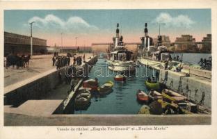 Constanta, port, Regele Ferdinand, Regina Maria warships