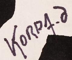 Korda jelzéssel: Sárga félhold. Akvarell, papír, 42×29 cm