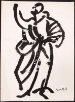 Korda jelzéssel: Alak. Tus, papír, 42×29 cm