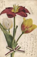 Tulips with Hungarian ribbon