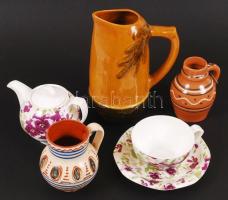 Kerámia és porcelán tétel, hibátlanok, összesen: 5 db