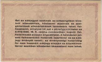 1946. 100.000Adópengő előlapon erős átfedő papírráncokkal T:III/IV