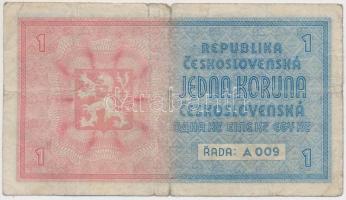 Csehszlovákia 1938. 1K felülbélyegzéssel T:III-
Czechoslovakia 1938. 1 Korun with overprint C:VG