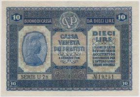Olaszország / Velence / osztrák-magyar megszállás 1918. 10L T:III Italy / Venice / Austrian-Hungarian occupation 1918. 10 Lire C:F