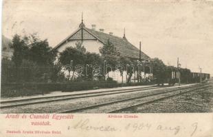 Alváca vasútállomás, Aradi és Csanádi Egyesült Vasutak / railway station (r)