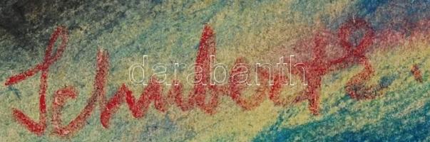 Schubert Ernő (1903-1960): Csendélet cseresznyével. Vegyes technika, papír, jelzett, hátoldalán lelt...