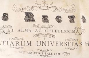 1900 Budapest, Magyar Királyi Tudományos Egyetem által kiállított latin nyelvű földrajzi doktori okl...