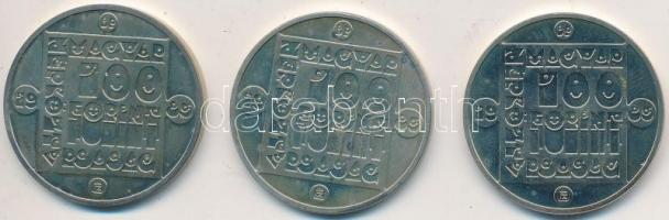 1985. 100Ft 3klf db "Természetvédelem - Vadmacska, Mocsári teknős, Vidra" sor T:BU
Adamo E...