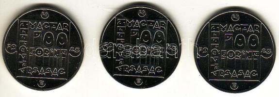 1985. 100Ft 3 klf db "Természetvédelem" T:BU