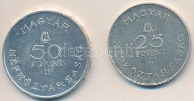 1961. 25Ft Ag + 50Ft Ag "Bartók Béla" pár T:P