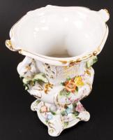 Rauenstein díszváza virágszirmokkal, kézzel festett, jelzett, alig észrevehető lepattanásokkal, m:27...