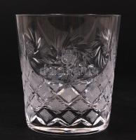 Ólomkristály vizespohár készlet, csiszolt, hibátlan m:9 cm