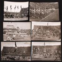 1953 A Népstadion (Puskás Ferenc Stadion) megnyitó ünnepsége, 6 db fotó, 12x9 és 9x14 cm