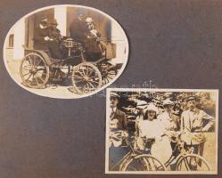 1920-1930 Családi fotóalbum 26 db kisméretű fotóval