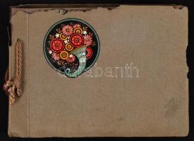 1920-1930 Családi fotóalbum 26 db kisméretű fotóval