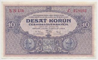 Csehszlovákia 1927. 10K T:II- Czechoslovakia 1927. 10 Korun C:VF