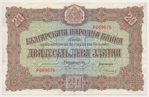 Bulgária 1917. 20LZ T:III Bulgaria 1917. 20 Leva Zlatni C:F