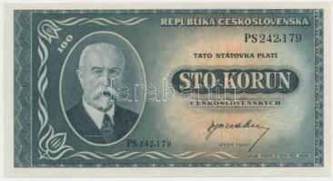 Csehszlovákia 1945. 100K T:I Czechoslovakia 1945. 100 Korun C:UNC