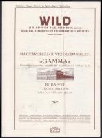 cca 1920-1930 Wild féle műszerek szórólapja (Gamma Finommechanikai Gépek és Készülékek Gyára Rt.)