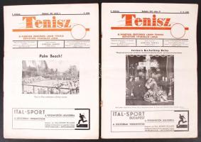 1937 Tenisz című újság, a Magyar Országos Lawn-Tennis Szövetség hivatalos lapjának II. évfolyam 3., 5-6. száma
