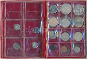 24db-ból álló vegyes ezüst- és fémpénz gyűjtemény albumba rendezve T:vegyes