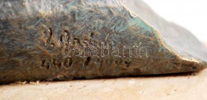 Angeles Anglada stúdió: A legjobb barátom. Bronzírózott műgyanta, márvány talapzaton, jelzett (nagy ...