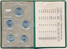 1977. 2f-10Ft 9klf "Magyar Népköztársaság" forgalmi érméi sötétzöld műbőrtokban T:1