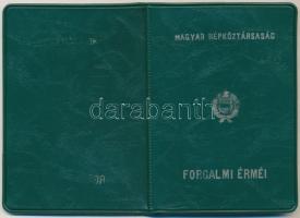 1977. 2f-10Ft 9klf "Magyar Népköztársaság" forgalmi érméi sötétzöld műbőrtokban T:1