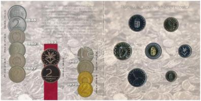 2008. 1Ft-100Ft "Búcsú az egy- és kétforintostól" 7xklf db dísztokos szettben T:BU