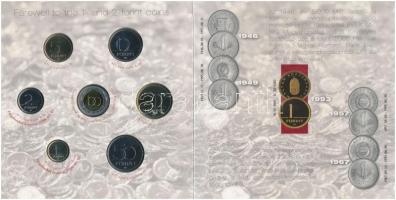 2008. 1Ft-100Ft "Búcsú az egy- és kétforintostól" 7xklf db dísztokos szettben T:BU