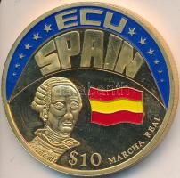 Libéria 2001. 10$ "ECU-Spanyolország" bicolor T:PP Liberia 2001. 10 Dollars "ECU - Spain" bicolor C:PP