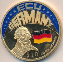 Libéria 2001. 10$ "ECU-Németország" bicolor T:PP Liberia 2001. 10 Dollars "ECU - Germany" bicolor C:PP