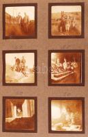 Cca 1916 Világháborús fotóalbum, 144 db kis méretű fotóval 5×5 cm, katonákról és állomáshelyükről