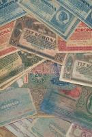 50db vegyes korona, pengő, adópengő bankjegy T:vegyes