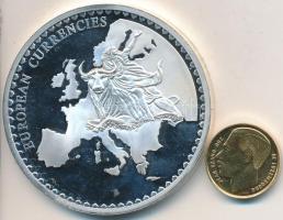 Luxemburg DN. "Európai valuták" ezüstözött emlékérem 1990. 1F-el T:PP
Luxembourg ND. &quot...